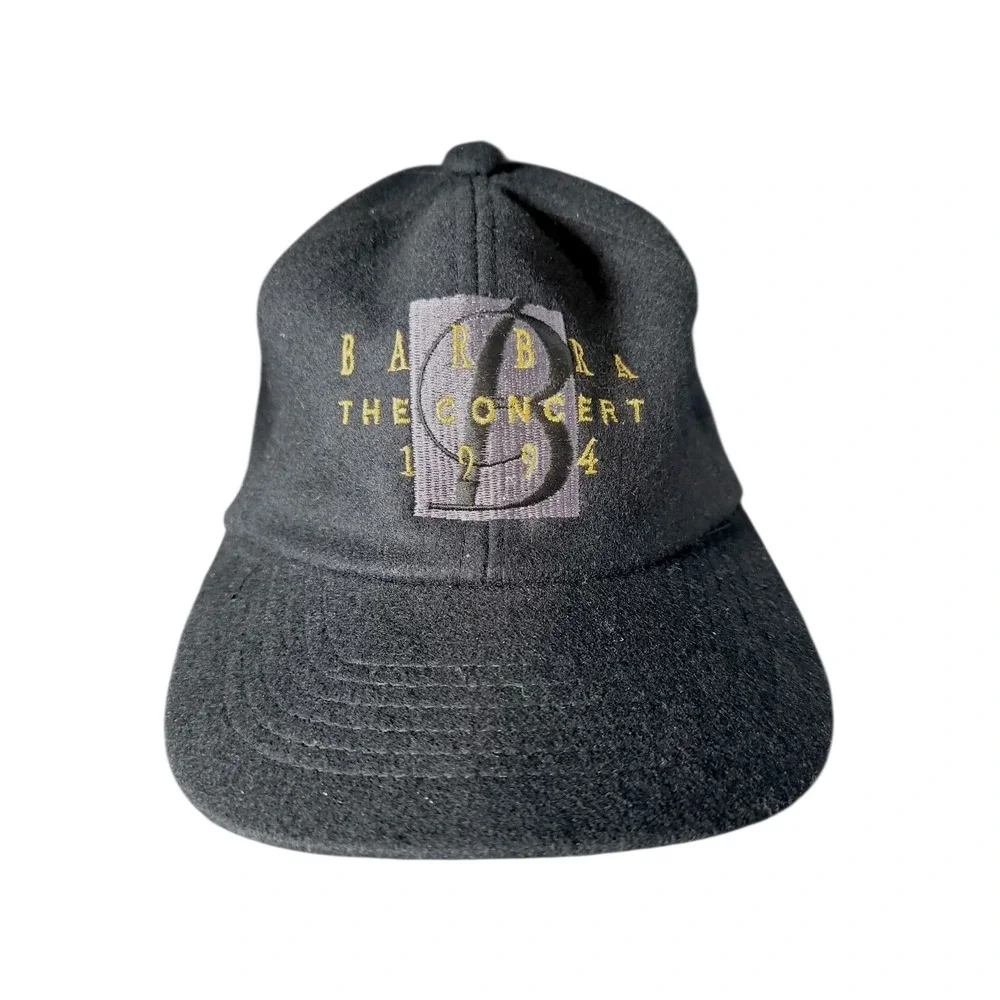 Dorfman Pacific Black Wool Hat Barbra The Concert 1994 Streisand 90s Adjustable